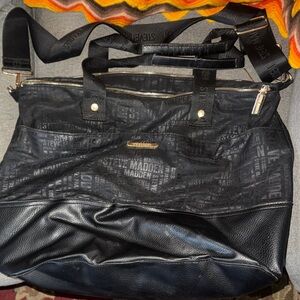 Black Steve Madden Logo Tote Bag